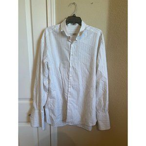 Ermenegildo Zegna French Cuff Long Sleeve Button Up Shirt - Size 18‎